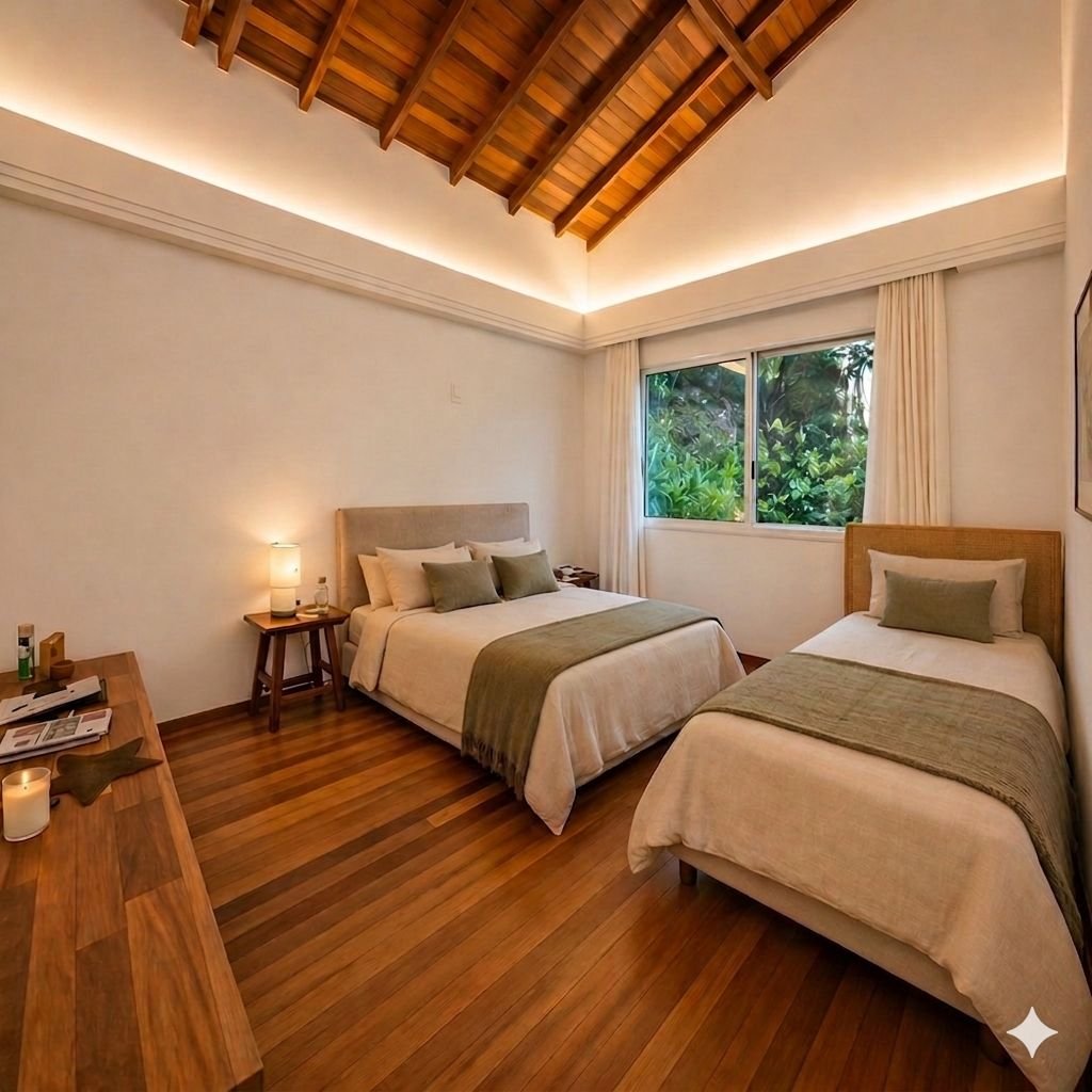 Área gourmet externa com jardim